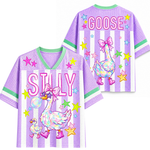 ChaoticClub Striped Summer Silly Goose Butt Mesh Jersey