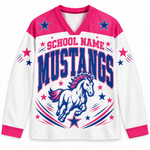 Chaotic Club Retro Mascot Patriotic Stars Game Day Long Sleeve Sports Jersey