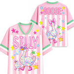 ChaoticClub Striped Summer Silly Goose Butt Mesh Jersey