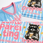 ChaoticClub Gentle Parenting Dropout Raccoon Summer Mesh Jersey