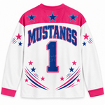 Chaotic Club Retro Mascot Patriotic Stars Game Day Long Sleeve Sports Jersey