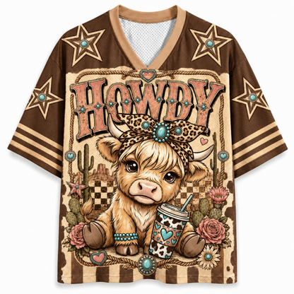 Chaotic Club Retro Cowgirl Animal Animal Quotes Mesh Jersey