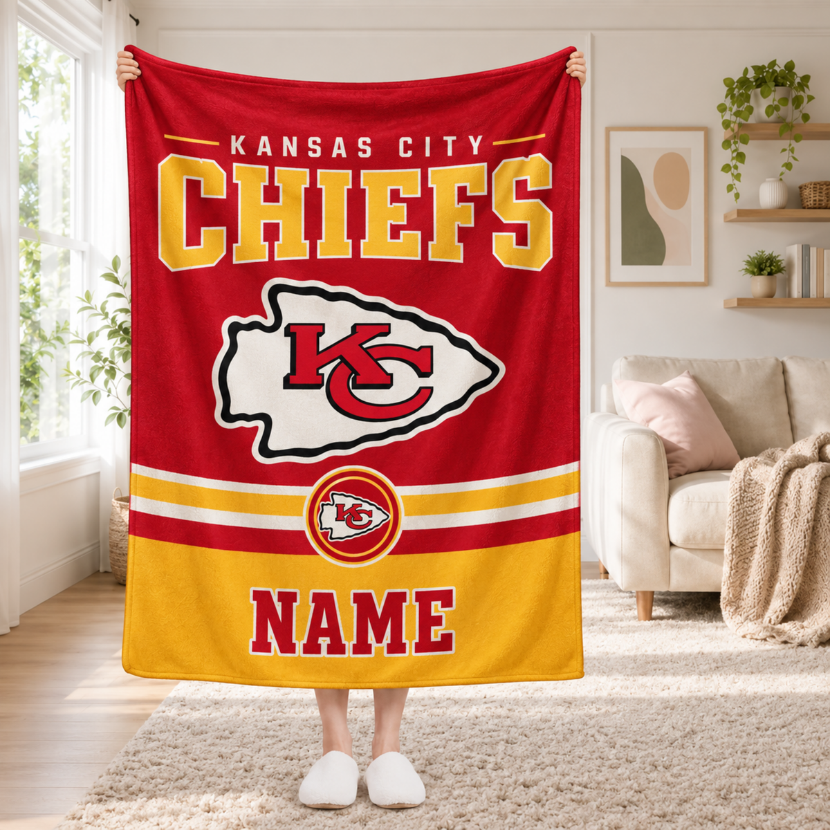 Chaotic Club Personalized Sports Mascot Fleece Blanket