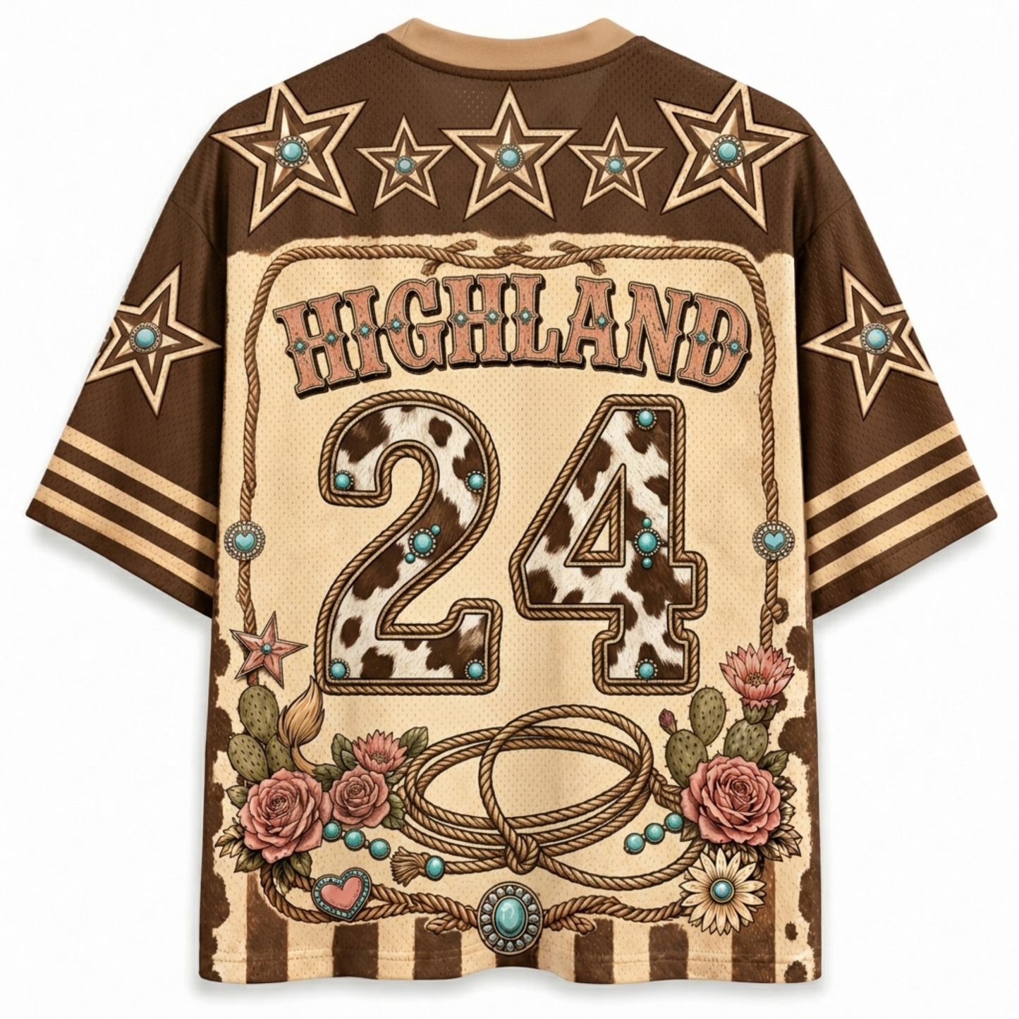 Chaotic Club Retro Cowgirl Animal Animal Quotes Mesh Jersey