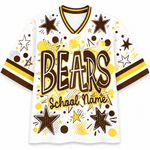ChaoticClub Mascot Neon School Name Floral Mesh Jersey