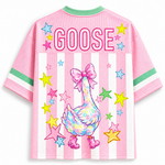 ChaoticClub Striped Summer Silly Goose Butt Mesh Jersey