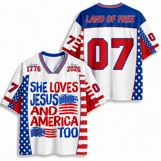 ChaoticClub She Loves Jesus And America Too Mesh Jersey