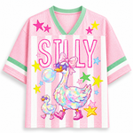 ChaoticClub Striped Summer Silly Goose Butt Mesh Jersey