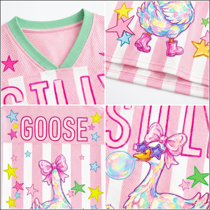 ChaoticClub Striped Summer Silly Goose Butt Mesh Jersey
