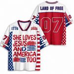 ChaoticClub She Loves Jesus And America Too Mesh Jersey