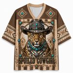 Chaotic Club Leopard Western Cowboy Mesh Jersey