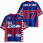 ChaoticClub She Loves Jesus And America Too Mesh Jersey