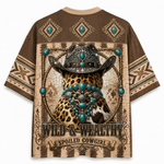 Chaotic Club Leopard Western Cowboy Mesh Jersey