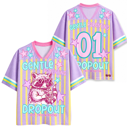 ChaoticClub Gentle Parenting Dropout Stars Raccoon Mesh Jersey