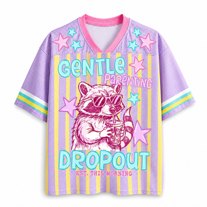ChaoticClub Gentle Parenting Dropout Stars Raccoon Mesh Jersey