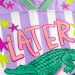 ChaoticClub Striped Later Gator After While Crocodile Summer Mesh Jersey