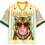 ChaoticClub Preppy Tiger Stars Bubblegum Mesh Jersey