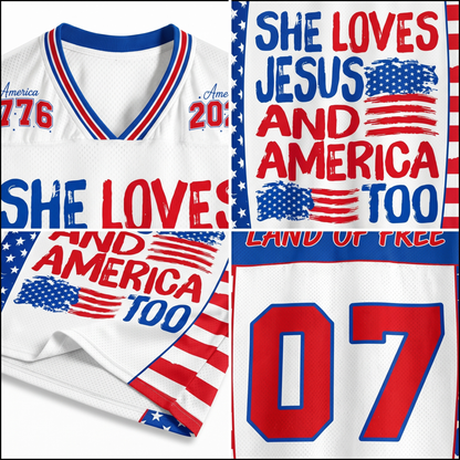 ChaoticClub She Loves Jesus And America Too Mesh Jersey