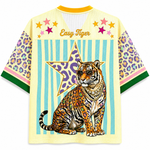 ChaoticClub Preppy Tiger Stars Bubblegum Mesh Jersey