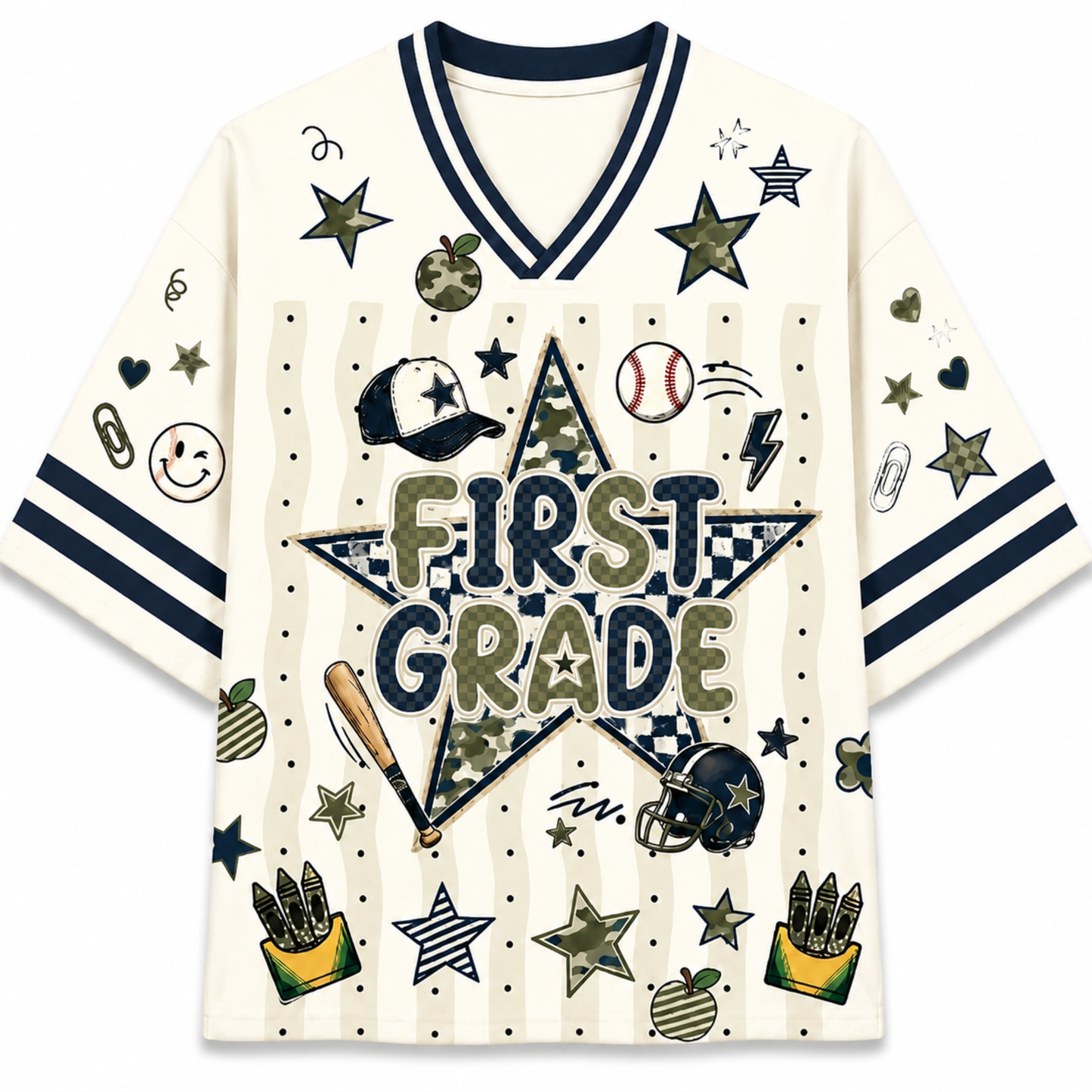 ChaoticClub Star Camo Back to School Boys Mesh Jersey