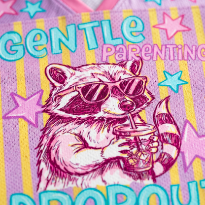 ChaoticClub Gentle Parenting Dropout Stars Raccoon Mesh Jersey
