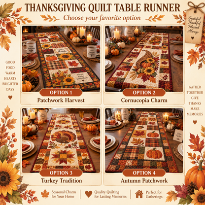 Chaotic Club Thanksgiving Quilt Table Runner