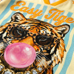 ChaoticClub Preppy Tiger Stars Bubblegum Mesh Jersey