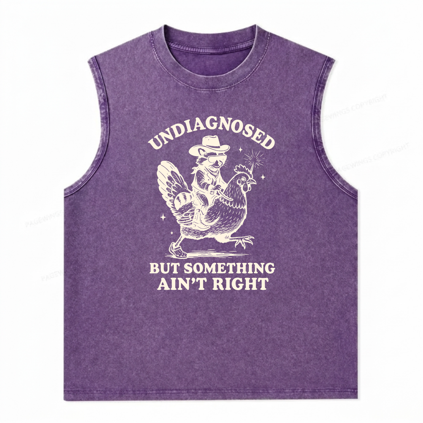 ChaoticClub Undiagnosed Cowboy Raccoon Wash Tanktop
