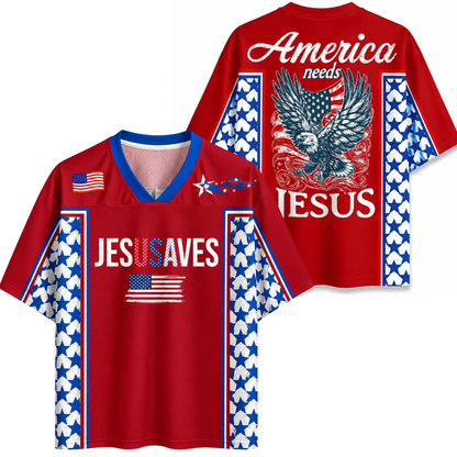 ChaoticClub Jesus Saves America Mesh Jersey