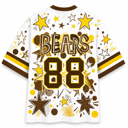 ChaoticClub Mascot Neon School Name Floral Mesh Jersey