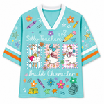 Chaotic Club Back to School Silly Teacher Builds Character Goose Mesh Jersey