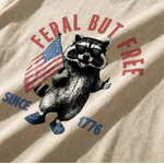 Chaoticclub 250th Feral But Free Raccoon Washed T-Shirt