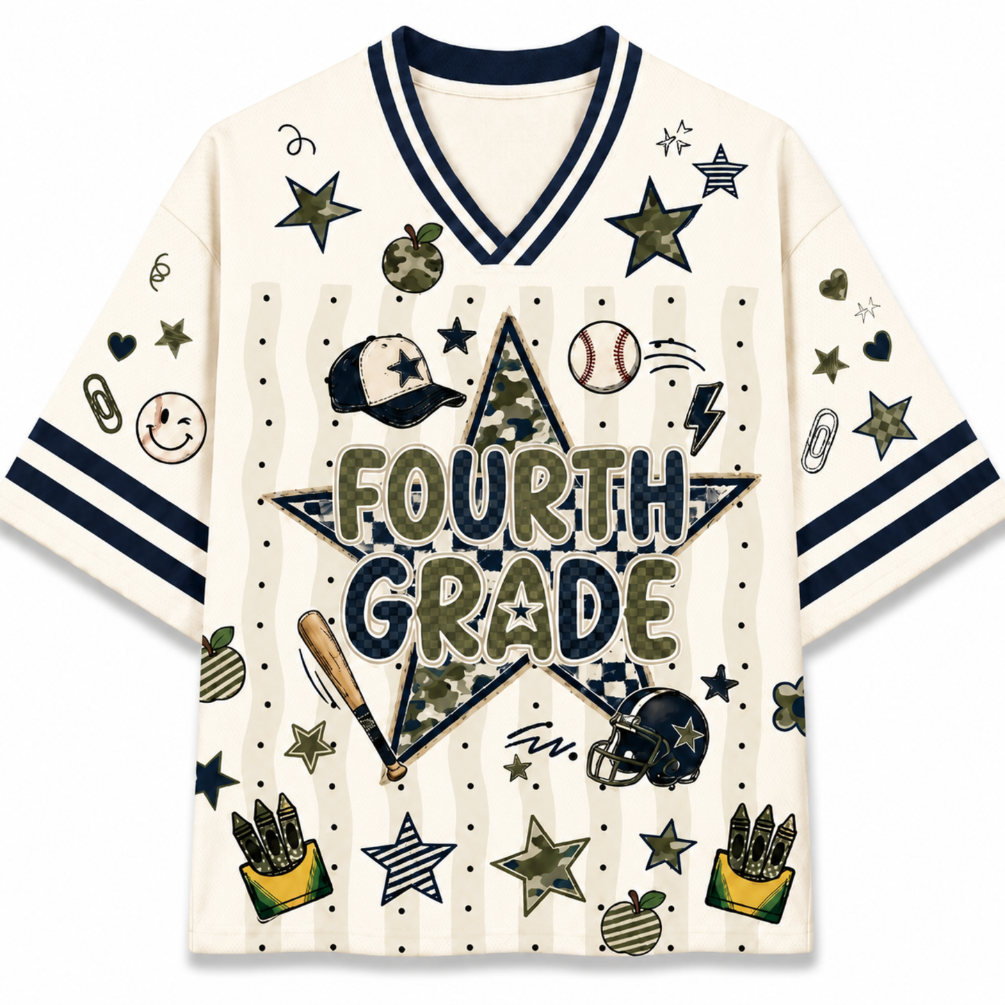 ChaoticClub Star Camo Back to School Boys Mesh Jersey