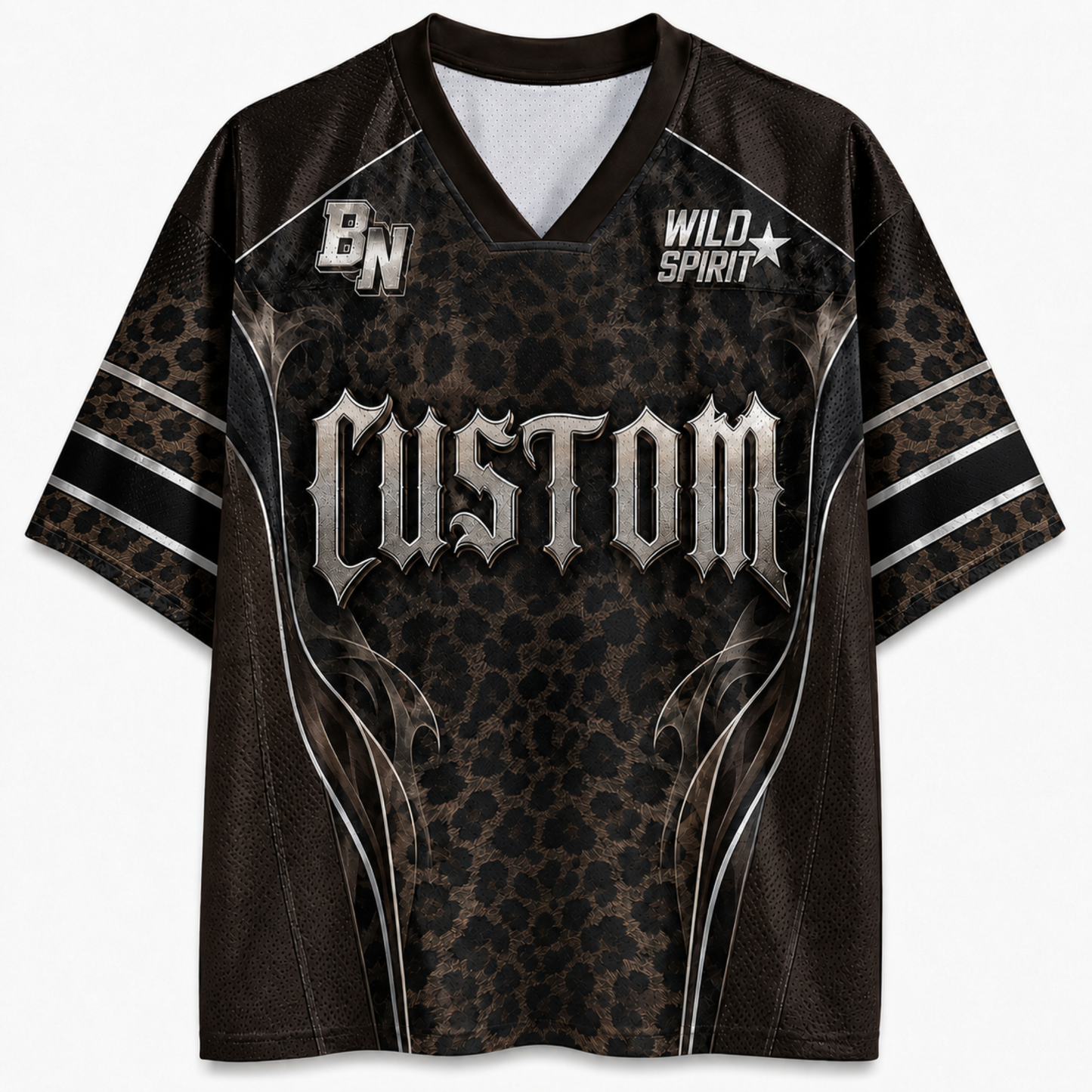 ChaoticClub Vintage Leopard Personalized Mesh Jersey