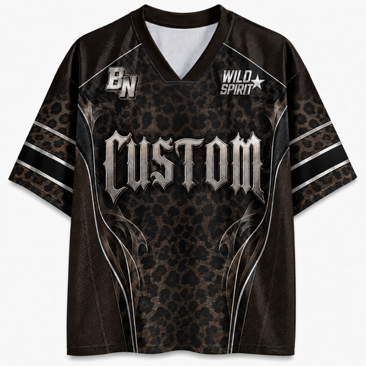 Chaotic Club Vintage Leopard Personalized Mesh Jersey