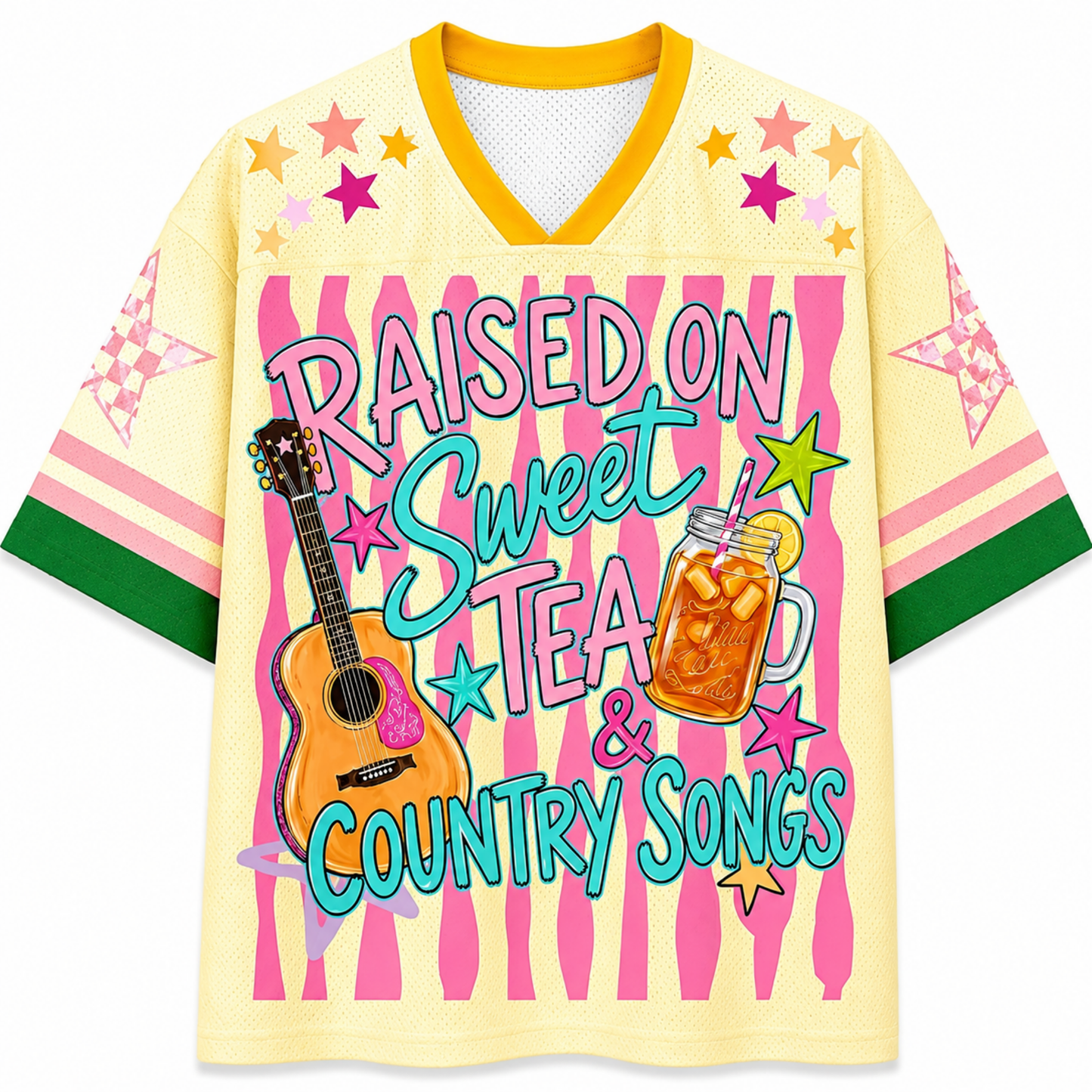 ChaoticClub Raised on Sweet Tea & Country Songs Mesh Jersey