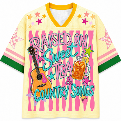 ChaoticClub Raised on Sweet Tea & Country Songs Mesh Jersey