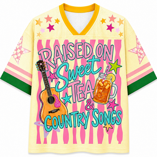 Chaotic Club Raised on Sweet Tea & Country Songs Mesh Jersey