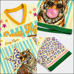 ChaoticClub Preppy Tiger Stars Bubblegum Mesh Jersey