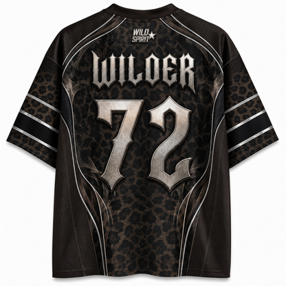 ChaoticClub Vintage Leopard Personalized Mesh Jersey