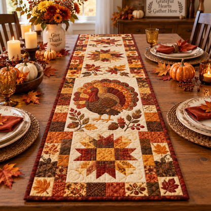 Chaotic Club Thanksgiving Quilt Table Runner