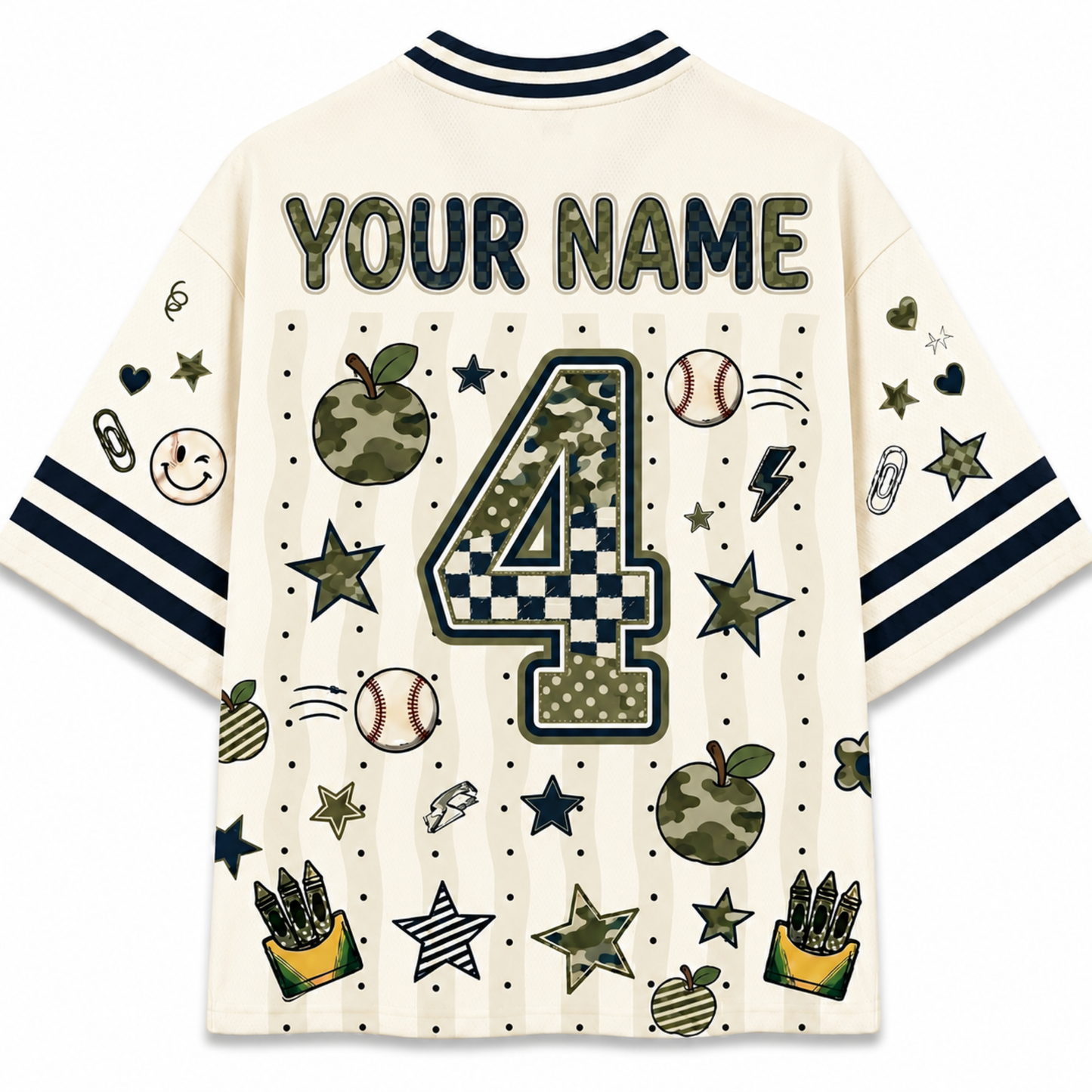 ChaoticClub Star Camo Back to School Boys Mesh Jersey