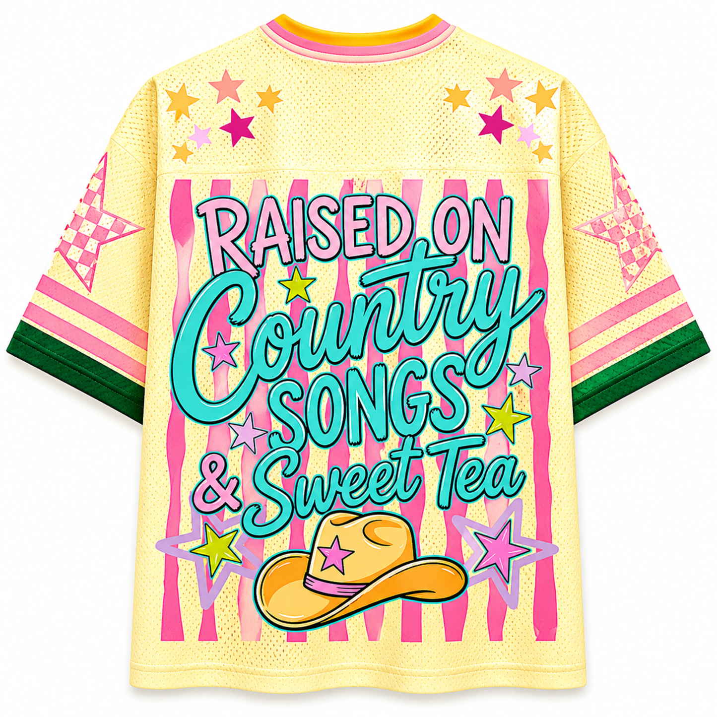 ChaoticClub Raised on Sweet Tea & Country Songs Mesh Jersey