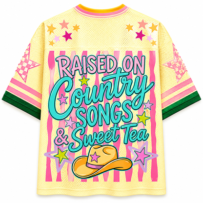 ChaoticClub Raised on Sweet Tea & Country Songs Mesh Jersey