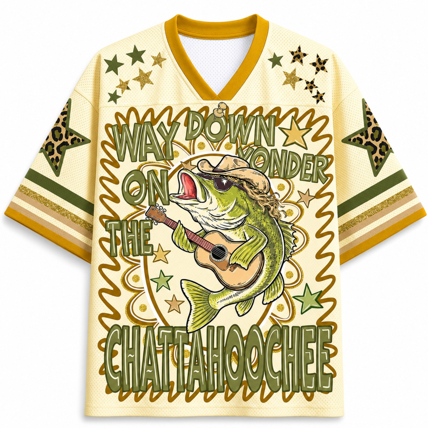 ChaoticClub Striped Chattahoochee Fish Mesh Jersey