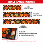 Chaotic Club Autumn Harvest Quilted Table Runner