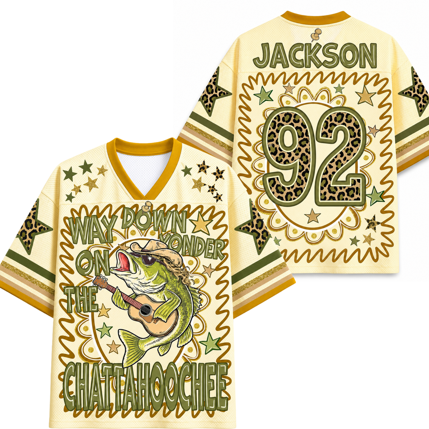 ChaoticClub Striped Chattahoochee Fish Mesh Jersey