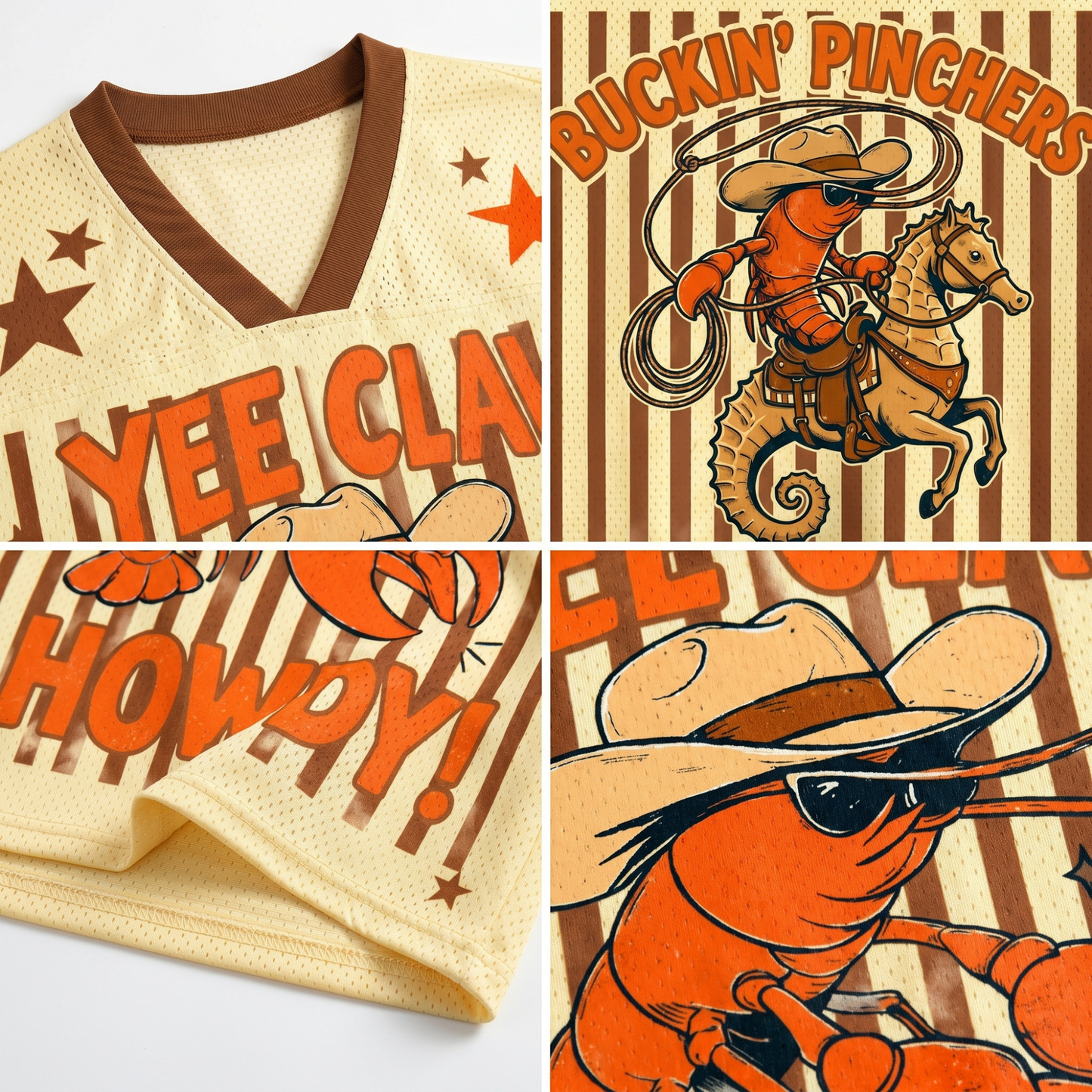 ChaoticClub Lobster Cowboy Yee Claw Summer Mesh Jersey