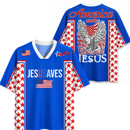ChaoticClub Jesus Saves America Mesh Jersey