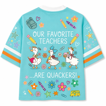 Chaotic Club Back to School Silly Teacher Builds Character Goose Mesh Jersey